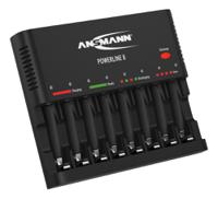 1001-0006-01 Ansmann Powerline 8 Traveller Battery Charger For NiCd, NiMH AA, AAA 8 Cell with Worldwide plug