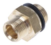 0101-08-13 Legris Brass Pipe Fitting, Straight Compression Coupler, Male G 1/4in to Female 8mm