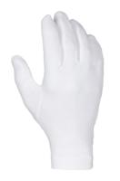 640s Liscombe White Cotton Glove, Size 7, Cotton Coating
