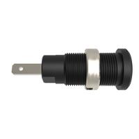 rs-seb-8660-ni-sw Schutzinger Black Female Banana Connector, 2mm Connector, Tab Termination, 10A, 600V, Nickel Plating