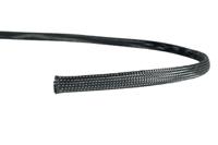170-10800-hegp08-pet-bk HellermannTyton Expandable Braided PET Black Cable Sleeve, 8mm Diameter, 5m Length, Helagaine HEGP Series