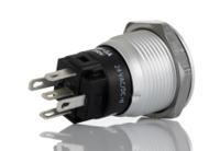 82-55511114 EAO 82 Series Illuminated Push Button Switch, Momentary, Panel Mount, 19mm Cutout, SPDT, Red LED, 240V, IP65, IP67
