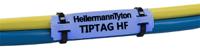 556-20080-tiptag11x100bu-po-bu HellermannTyton TIPTAG Blue Black Print Cable Labels, 100mm Width, 11mm Height, 120 Qty