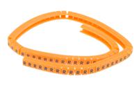 812-1486 RS PRO Snap On Cable Markers, Black on Orange, Pre-printed "R", 4 → 5mm Cable