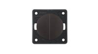 936552501 Berker Brown Rocker Switch, 2 Gang, INTEGRO