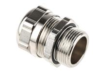 264-7386 ABB Metallic Nickel Plated Brass Cable Gland, M25 Thread, 10mm min., 14mm max., IP68