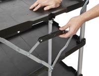 103-8687 RS PRO 3 Shelf Aluminium Folding Trolley, 670 x 430mm, 8kg Load
