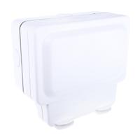 k56481whi MK Electric White 2 Gang Plug Socket, 2 Poles, 13A, Type G - British, Outdoor Use