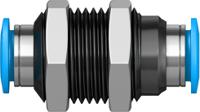 qss-8 Festo QSS Series Bulkhead Tube-to-Tube Adaptor, Push In 8 mm to Push In 8 mm, Tube-to-Tube Connection Style, 153159