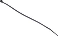 811-1596 RS PRO Cable Tie, Heat Stabilised, 203mm x 3.6 mm, Black Nylon, Pk-100