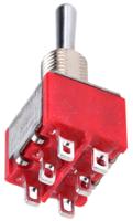 734-7050 RS PRO Toggle Switch, Panel Mount, On-On-On, DPDT, Solder Terminal