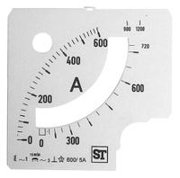 be94-00d1-0001-0600720a Sifam Tinsley Meter Scale For Use With 96 x 96 Analogue Panel Ammeter