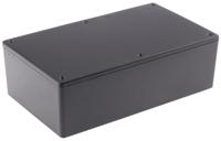 1591xxebk Hammond 1591 Series Black Flame Retardant ABS Enclosure, IP54, Black Lid, 193 x 112 x 56mm