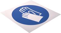 763-2014 RS PRO Vinyl Mandatory Hand Protection Sign With Pictogram Only Text