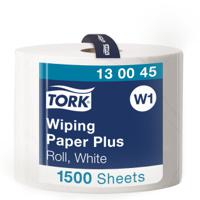 130045 Tork Wiping Paper Plus Rolled White Paper Towel, 510 m x 235mm, 2-Ply, 1500 Sheets