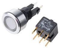 a1pca1x220j103 APEM Illuminated Push Button Switch, Latching, Panel Mount, 22mm Cutout, DPDT, Red LED, 250V ac, IP65