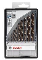 2607019925 Bosch 10-Piece Twist Drill Bit Set for Metal, 10mm Max, 1mm Min, HSS-Co Bits