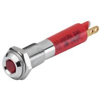 17-000350 EAO 17-00 Series Red Panel Mount Indicator, 24, 6 Mounting Hole Size, Plug-In Termination, IP40, IP65