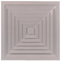 432-845 RS PRO White Aluminium Vent Grille, Square Face Slat, 445 x 445mm