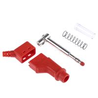 669328-22 Staubli Red Male Banana Plug, 4 mm Connector, Screw Termination, 32A, 600V, Nickel Plating