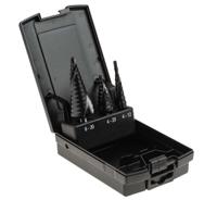 4407024 EXACT 3-Piece Step Drill Bit Set for Metal, 30mm Max, 4mm Min, HSS Bits