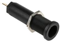 669427-21 Staubli Black Female Banana Socket, 4 mm Connector, Tab Termination, 10A, 1000V, Gold Plating