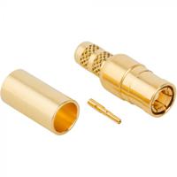 142255 Amphenol RF Plug Cable Mount SMB Connector, Crimp Termination, Straight Body