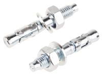 908-6961 RS PRO Carbon Steel Anchor Bolt M10 x 65mm, 10mm Fixing Hole