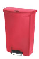 1883570 Rubbermaid Commercial Products Slim Jim 90L Red Pedal Polyethylene, Polypropylene Waste Bin