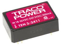 ten-3-2411 TRACOPOWER TEN 3 DC-DC Converter, 5V dc/ 500mA Output, 18 → 36 V dc Input, 2.5W, Through Hole, +85°C Max Temp