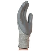 tef5ftr-08 Tornado Electroflex 5 FTR Grey 13 Gauge Mixed Cut Fibre Work Gloves, Size 8, Polyurethane Coating