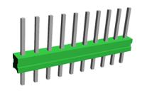 1-825433-0 TE Connectivity AMPMODU MOD II Series Straight Through Hole Pin Header, 10 Contact(s), 2.54 mm Pitch, 1 Row, Unshrouded