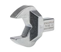 58214027 STAHLWILLE 731/40 Series Open Ended Insert Open-Ended Shell Tool, 27.0 mm, 14 x 18mm Insert, Chrome Plated Finish