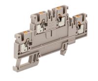 1547610000 Weidmuller  A Series Dark Beige, 2.5mm², Double-Level, Push In Termination, ATEX, IECEx