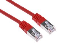 411-374 RS PRO, 1m Cat6, Red RJ45 to Male RJ45 Male, S/FTP Shielded, Terminated PVC Sheath