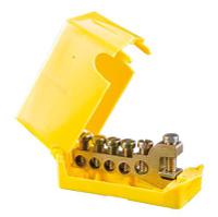 p04350 SIB Copper Earth Bar L. 78mm x W. 35mm x H. 46mm 5 Ways