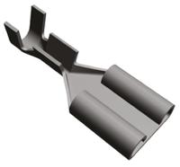 160807-2 TE Connectivity FASTON .250 Uninsulated Female Spade Connector, Receptacle, 6.35 x 0.81mm Tab Size, 0.5mm² to 1.5mm²