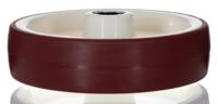 uar125x32-12-hl444-red Tente Red, White Polyurethane Roller Bearing Trolley Wheel, 200kg