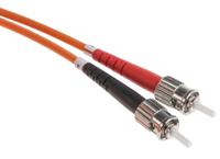 738-8502 RS PRO ST to ST Duplex Multi Mode OM1 Fibre Optic Cable, 62.5/125μm, Orange, 100m