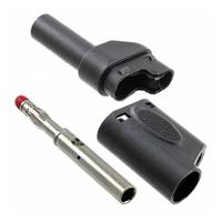 bu-31104-0 Mueller Electric Black Male Banana Plug, 4 mm Connector, Solder Termination, 20A, 1000V, Nickel Plating