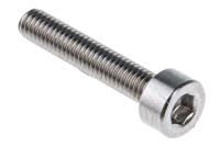 281-013 RS PRO Plain Stainless Steel Hex Socket Cap Screw, DIN 912, M3 x 16mm