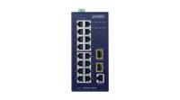 igs-4215-16t2s Planet IGS-4215-16T2S, Managed 18 Port Industrial Ethernet Switch