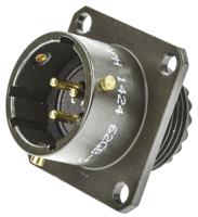 62gb-50t12-03pn Amphenol Limited, 62GB 3 Way Flange Mount MIL Spec Circular Connector Receptacle, Pin Contacts,Shell Size 12, Bayonet