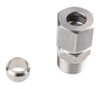 1805-10-17 Legris Stainless Steel Pipe Fitting, Straight Hexagon Coupler, Male BSP 3/8in