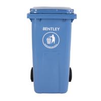 790-6873 RS PRO 120L Blue Flip Polypropylene Waste Bin