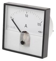 pd721mcs75mv2-001-100a HOBUT PD72MC Analogue Panel Ammeter 0/100A For Shunt 75mV DC, 72mm x 72mm Moving Coil