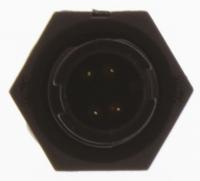 au-04pmms-lc7001 Amphenol Industrial Circular Connector, 4 Contacts, Panel, Miniature Connector, Plug, Male, IP67, Ceres Series