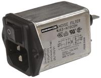 rir303ceh Roxburgh EMC 3A, 250 V ac/dc Male Panel Mount IEC Filter 2 Pole RIR303CEH, Faston None Fuse