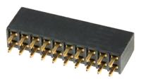 ssq-110-01-g-d Samtec SSQ Series Straight Through Hole Mount PCB Socket, 20-Contact, 2-Row, 2.54mm Pitch, Solder Termination