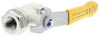 812-5267 RS PRO Nickel Plated Brass Full Bore, 2 Way, Ball Valve, Threaded, BSPT 1/4in, 40bar Operating Pressure
